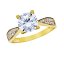 Anillo de compromiso de oro 18k con circonitas modelo 734